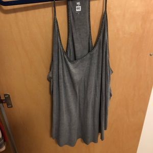 Gray flowy tank top